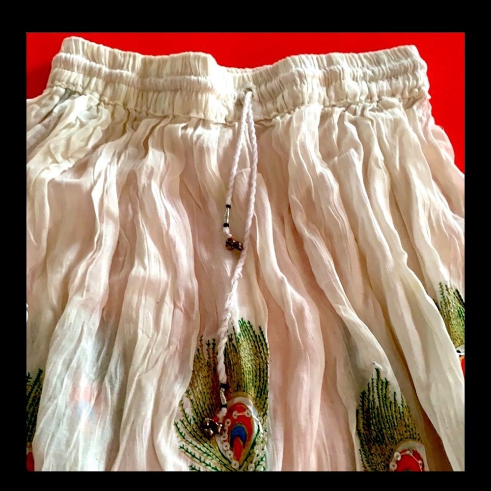 New Women’s Summer Ethnic Indian Skirt - Peacock Feather - Picture 4 of 4